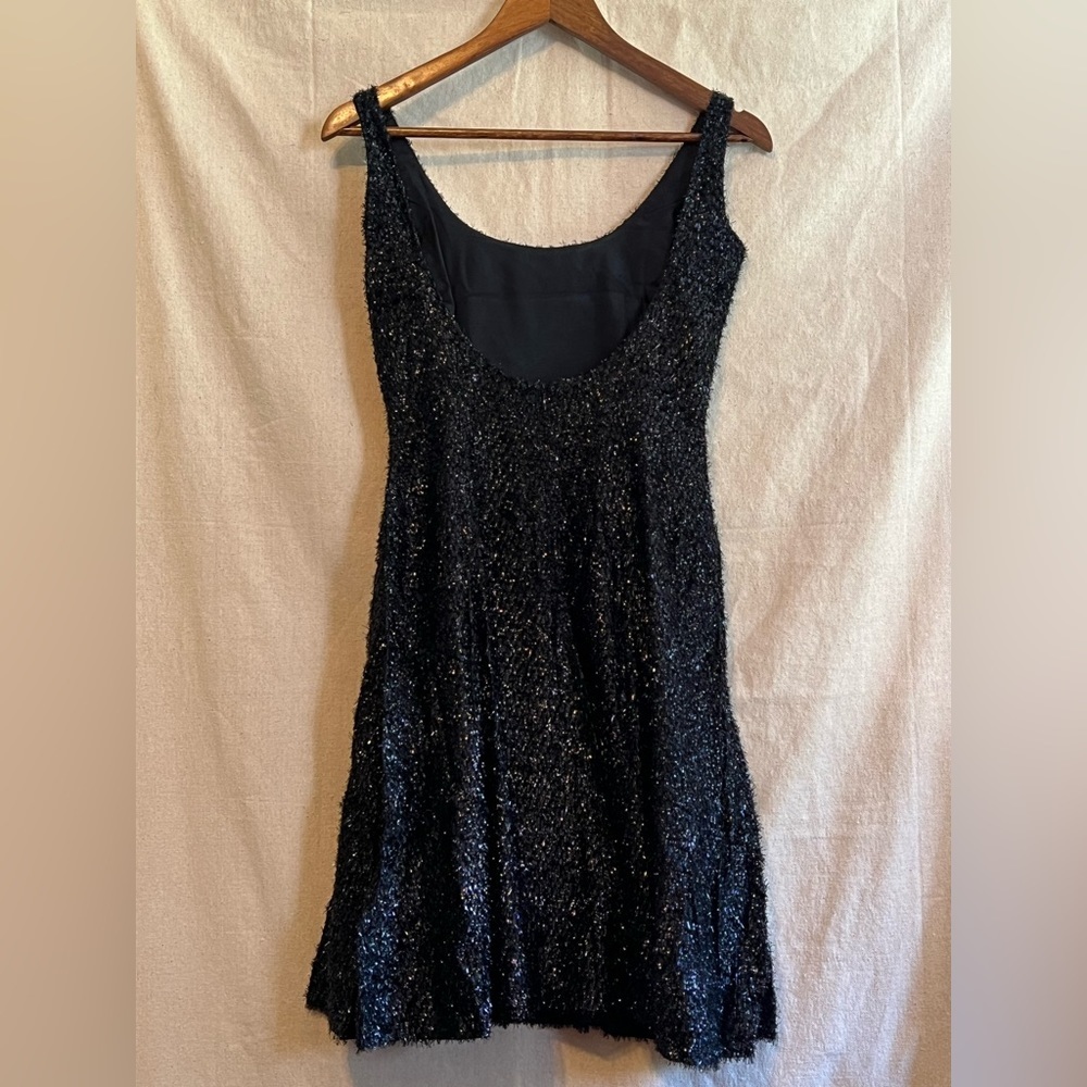 Stephen Sprouse 1980s Metallic Black Mini Dress — Vintage - Picture 4 of 8
